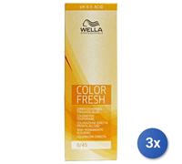 3x Wella Color Fresh 10/36 Lightest Blonde/Gold Violet 75Ml