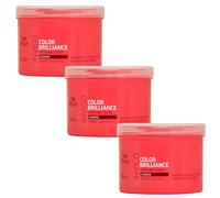 3X Wella Invigo Color Brilliance Maschera Per Capelli Spessi Colorati, 500Ml