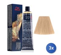 3x Wella Koleston Perfect Me+ Pure Naturals 10/03 60Ml