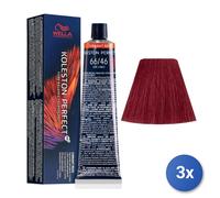 3x Wella Koleston Perfect Me+ Vibrant Reds 66/46 60Ml