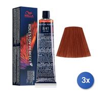 3x Wella Koleston Perfect Me+ Vibrant Reds 8/41 60Ml