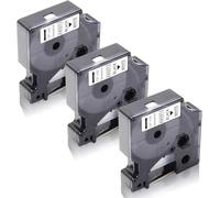 3x XemaX Compatibile Nastri Etichette per D1 45013 A45013 S0720530 12mm Nero su Bianco Cassetta per Etichettatrice Label Manager 160 280 210D 360D 420P 220P 120P Label Point 100 150 200 300