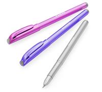 3x Zebra Zge Gel Inchiostro Bastone Penne - Metallico Barile - 0.7mm -