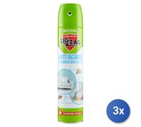 3x Zig-Zag Cimici Da Letto/Acari 300 Ml. Spray