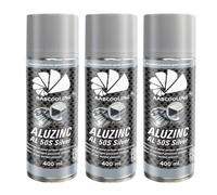 3x ZINCO SPRAY PRIMER ALLUMINIO 400ml ANTIRUGGINE METALLO RESISTENTE AL CALOR...