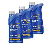 3X1 Litri MANNOL DIESEL EXTRA 10W-40 Olio Motore API CH-4/SN ACEA A3/B4