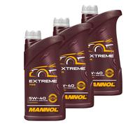 3X1 Litri MANNOL Extreme 5W-40 Olio Motore ACEA A3/B4 MB JASO MA2 VW PORSCHE