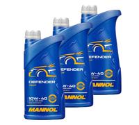 3X1 Litro MANNOL Defender 10W-40 Olio Motore API SN ACEA A3/B4 MB 229.3 229.1
