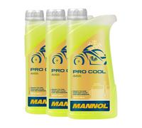 3x1 Litro MANNOL Pro Cool Liquido Refrigerante Giallo Motociclo Roller Quad