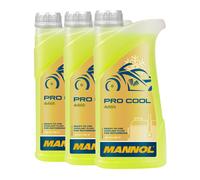 3x1 Litro Mannol Pro Cool Liquido Refrigerante Giallo Protezione Radiatore Moto