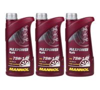 3X1 Litro Originale MANNOL Olio Del Cambio Maxpower 4X4 75W-140 API GL 5 LS