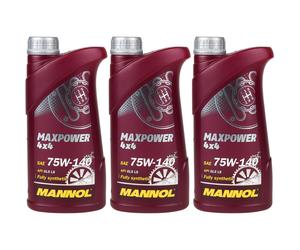 3X1 Litro Originale MANNOL Olio Del Cambio Maxpower 4X4 75W-140 API GL 5 LS