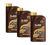3x1 Litro Originale PEMCO Olio Ingranaggi Ipoid 548 Api GL-4 Trasmissione Fluido