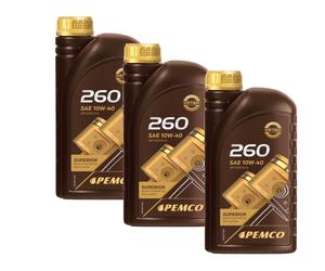 3X1 Litro Originale PEMCO OLIO MOTORE iDRIVE 260 10W-40