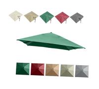 3x3.0m Tettuccio Di Ricambio Per Ombrellone Per 8 Stecche, Copertura Superiore A Sbalzo Quadrato Tessuto Sostitutivo Del Tessuto Per Ombrellone Offset Per Mercato(Green,4x3.0m/13x9.8ft)