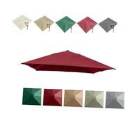 3x3.0m Tettuccio Di Ricambio Per Ombrellone Per 8 Stecche, Copertura Superiore A Sbalzo Quadrato Tessuto Sostitutivo Del Tessuto Per Ombrellone Offset Per Mercato(Red,3x3.0m/9.8x9.8ft)
