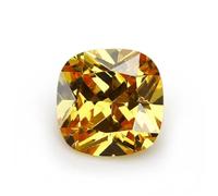 3X3-10X10mm 5A Cuscino Taglio CZ Pietra Cubic Zirconia Sintetico Gemme Per La Creazione di Gioielli Giallo Dorato 4x4mm 20pcs