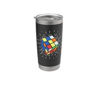 3x3 Cubo Velocità Cubing Puzzle Master Cuber Retro Gioco Bicchiere termico in acciaio inox doppia parete