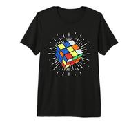 3x3 Cubo velocità Cubing Puzzle Master Cuber Retro Gioco Maglietta Premium