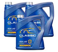 3X4 Litri MANNOL Classic 10W-40 Olio Motore API SN/CH-4 ACEA A3/B4 JASO MA2