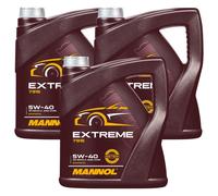 3X4 Litri MANNOL Extreme 5W-40 Olio Motore ACEA A3/B4 MB JASO MA2 VW PORSCHE