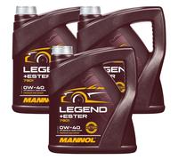 3X4 Litri MANNOL Legend+Ester 0W-40 Olio Motore ACEA A3/B4 Vollsintetico