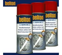3x400 ML Kwasny Belton Speciale Vernice Protezione Metallo 2in1 Rosso Fuoco