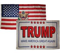3x5 3'x5' All'Ingrosso Combo USA Presidente & Donald Trump Bianco Bandiere (Fi)