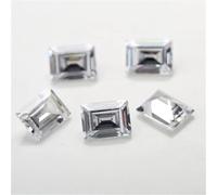 3X5-7X9mm Rettangolo Forma Baguette Cut 5A Cubic Zirconia Pietre Bianco CZ Sintetico gemma 6x8mm 10pcs