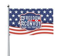 3x5 America Freedom Convoy 2022 Mandato di bandiera Bandiera della libertà Americano Usa Supporto Bandiera camionista Stop The Mandates Bandiera esterna con occhiello in metallo Senza asta portabandie