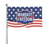 3x5 America Freedom Convoy 2022 Mandato di bandiera Bandiera della libertà Americano Usa Supporto Bandiera camionista Stop The Mandates Bandiera esterna con occhiello in metallo Senza asta portabandie