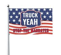 3x5 America Freedom Convoy 2022 Mandato di bandiera Bandiera della libertà Americano Usa Supporto Bandiera camionista Stop The Mandates Bandiera esterna con occhiello in metallo Senza asta portabandie