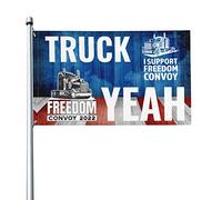 3x5 America Freedom Convoy 2022 Mandato di bandiera Bandiera della libertà Americano Usa Supporto Bandiera camionista Stop The Mandates Bandiera esterna con occhiello in metallo Senza asta portabandie
