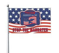 3x5 America Freedom Convoy 2022 Mandato di bandiera Bandiera della libertà Americano Usa Supporto Bandiera camionista Stop The Mandates Bandiera esterna con occhiello in metallo Senza asta portabandie