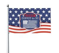 3x5 America Freedom Convoy 2022 Mandato di bandiera Bandiera della libertà Americano Usa Supporto Bandiera camionista Stop The Mandates Bandiera esterna con occhiello in metallo Senza asta portabandie