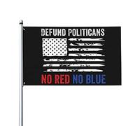 3x5 Anti Politica Entrambi Succhiano Bandiera Banner Nessuna Politica Anti Politica Zona Franca Segno per Defund Esterno Abolire Politici Decorazione con Bandiera da Muro con Occhielli in Metallo Senz
