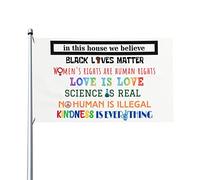 3x5 Black Lives Matter Bandiera Blm L'odio non ha casa qui L'amore è amore Bandiera dell'orgoglio LGBT La scienza è reale La gentilezza è tutto Sii gentile Bandiera dell'autismo Diritti delle donne Ne