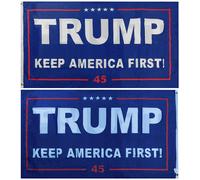 3X5 Briscola 2024 Mantenere America First 45 Blu Double Sided 100D Tessuto Flag