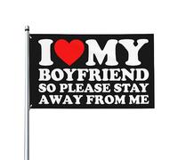 3x5 Ft Amo il mio ragazzo sexy, quindi per favore stai lontano da me Bandiera Bandiera da casa Bandiera da giardino Bandiera da giardino Arazzo Banner per esterni Bandiera da cortile con 2 occhielli
