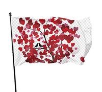 3x5 Ft Bandiera Decorativa per Esterni Grande Bandiera da Giardino Albero a Forma di Cuore Amore Band