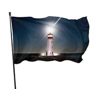 3x5 Ft Bandiera Decorativa per Esterni Grande Bandiera da Giardino Cove Faro Bandiera Stagionale per