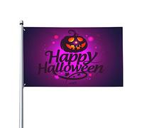 3x5 Ft Bandiera Decorativa per Esterni Grande Bandiera da Giardino Divertente Zucca di Halloween Band