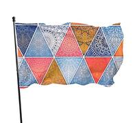 3x5 Ft Bandiera Decorativa per Esterni Grande Bandiera da Giardino Mandala Astratta Geometrica Bandie