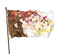 3x5 Ft Bandiera Decorativa per Esterni Grande Bandiera da Giardino Primavera Astratto Cuore d'Amore Albero Bandiera da Giardino in Polie