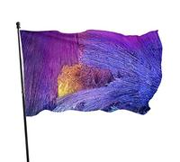 3x5 Ft Bandiera Decorativa per Esterni Grande Bandiera da Giardino Viola Blu Arte Astratta Bandiera S