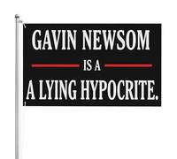 3x5 FT Gavin Newsom è un ipocrita bugiardo bandiera anti Gavin Newsom bandiere da giardino bifacciali 3 strati cartelli da giardino decorazione