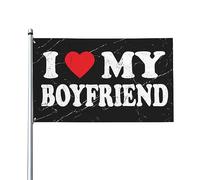 3x5 Ft I Heart My Boyfriend I Love My Boyfriend Bandiera Bandiera da casa Bandiera da giardino Striscione da giardino Arazzo Striscioni per esterni Bandiera da cortile Con 2 occhielli