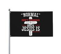 3x5 Ft Normal Isn't Coming Back Jesus Is Apocalisse 14 Bandiera Bandiera da casa Bandiera da giardino Bandiera da giardino Arazzo Banner per esterni Bandiera da cortile con 2 occhielli