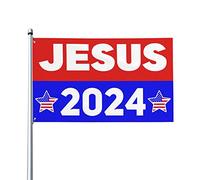 3x5 Gesù 2024 La nostra unica speranza Bandiera Banner Cristo Fede cristiana Bandiera Dio benedica Bandiera esterna americana Senza supporto per bandiera