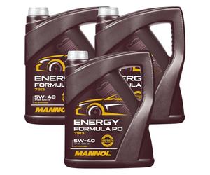 3x5 Litro Mannol Energia Formula Pd 5W-40 olio motore Api Sn Acea C3 MB GM VW